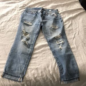 Gap Sexy Boyfriend fit distressed jeans size 10